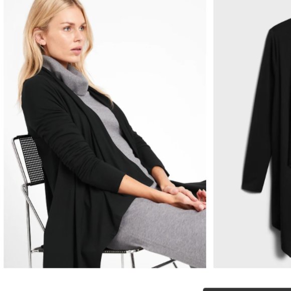 Banana Republic Baby Terry Waterfall Cardigan Small S Soft Layer - Picture 5 of 10